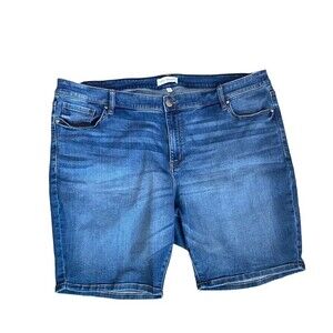 Lane Bryant Jean‎ Bermuda Shorts 26 Flex Magic Waistband Signature Fit Mid Rise